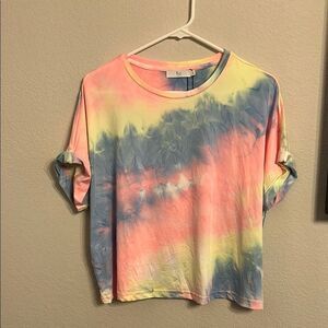 MJORI Colorful Tie-Dye Women's Top NWT Sz L